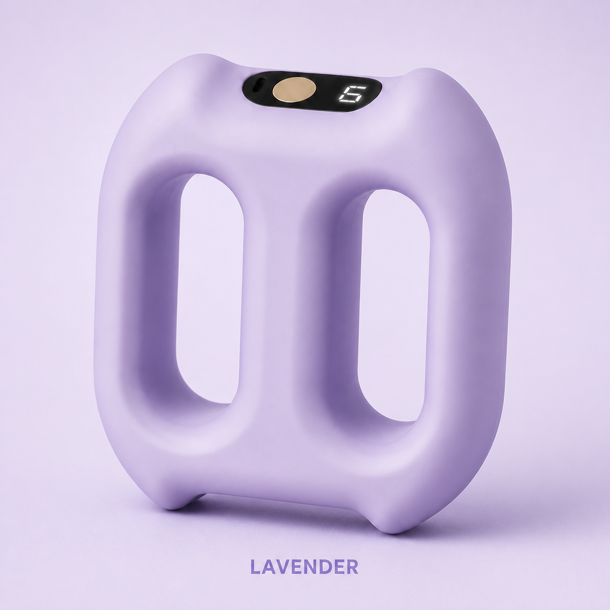 Handheld Vibration Body Massager — Electric Double-Ring Fascia Massager, 5 Speeds, Quiet Brushless Motor