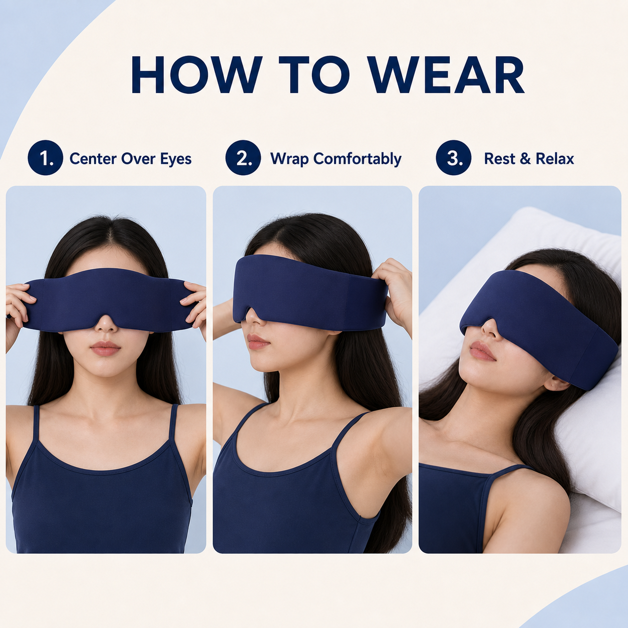 Weighted Sleep Mask – Gentle Pressure & Wraparound Comfort