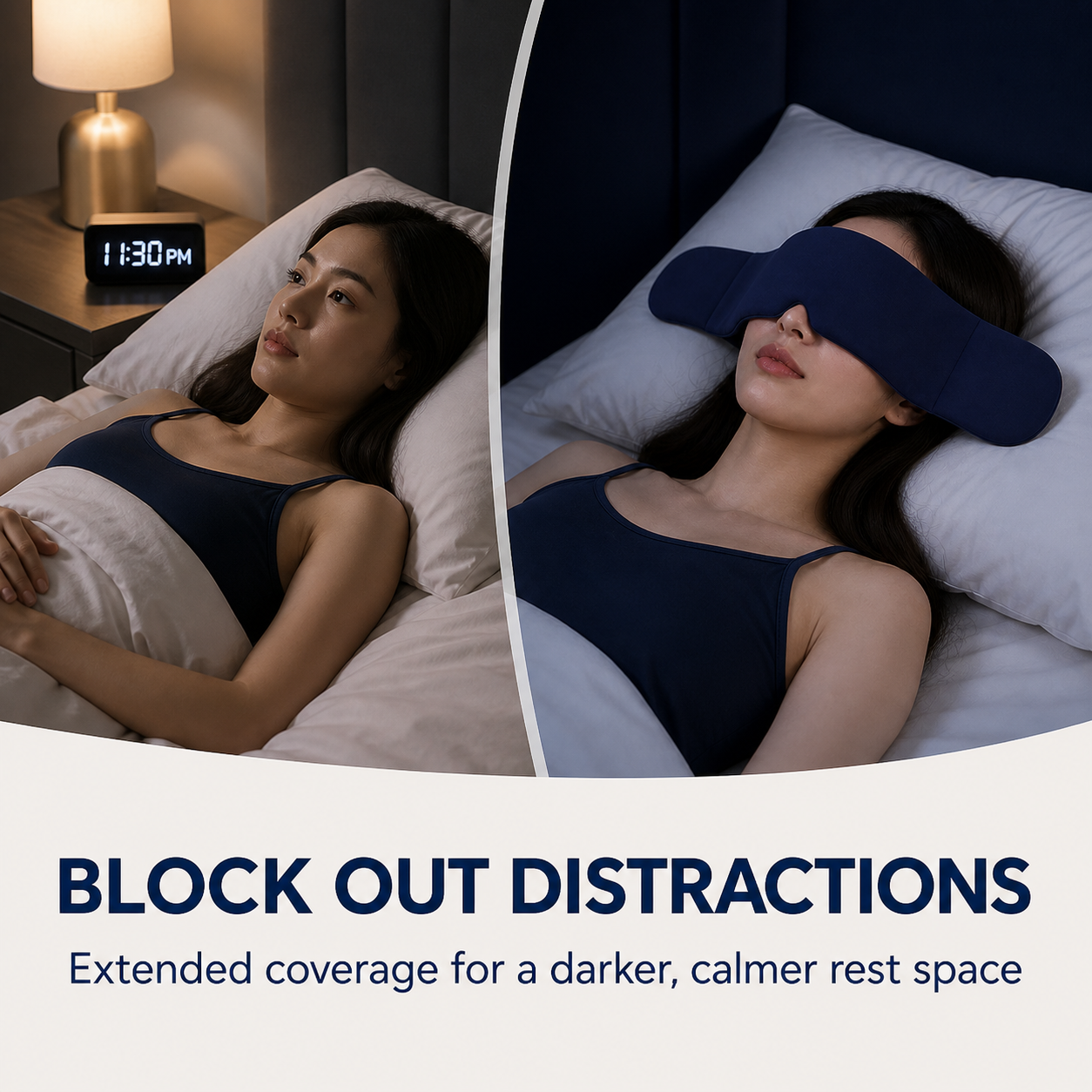 Weighted Sleep Mask – Gentle Pressure & Wraparound Comfort