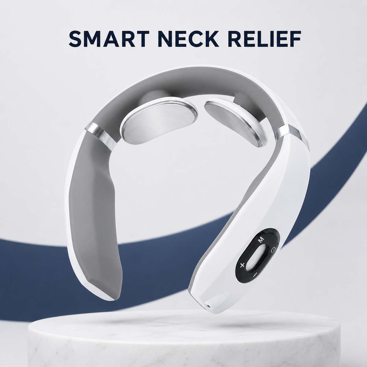 Wearable Neck Massager — Cordless U-Shaped Massager Worn Around the Neck, Multiple Modes, for Desk Work