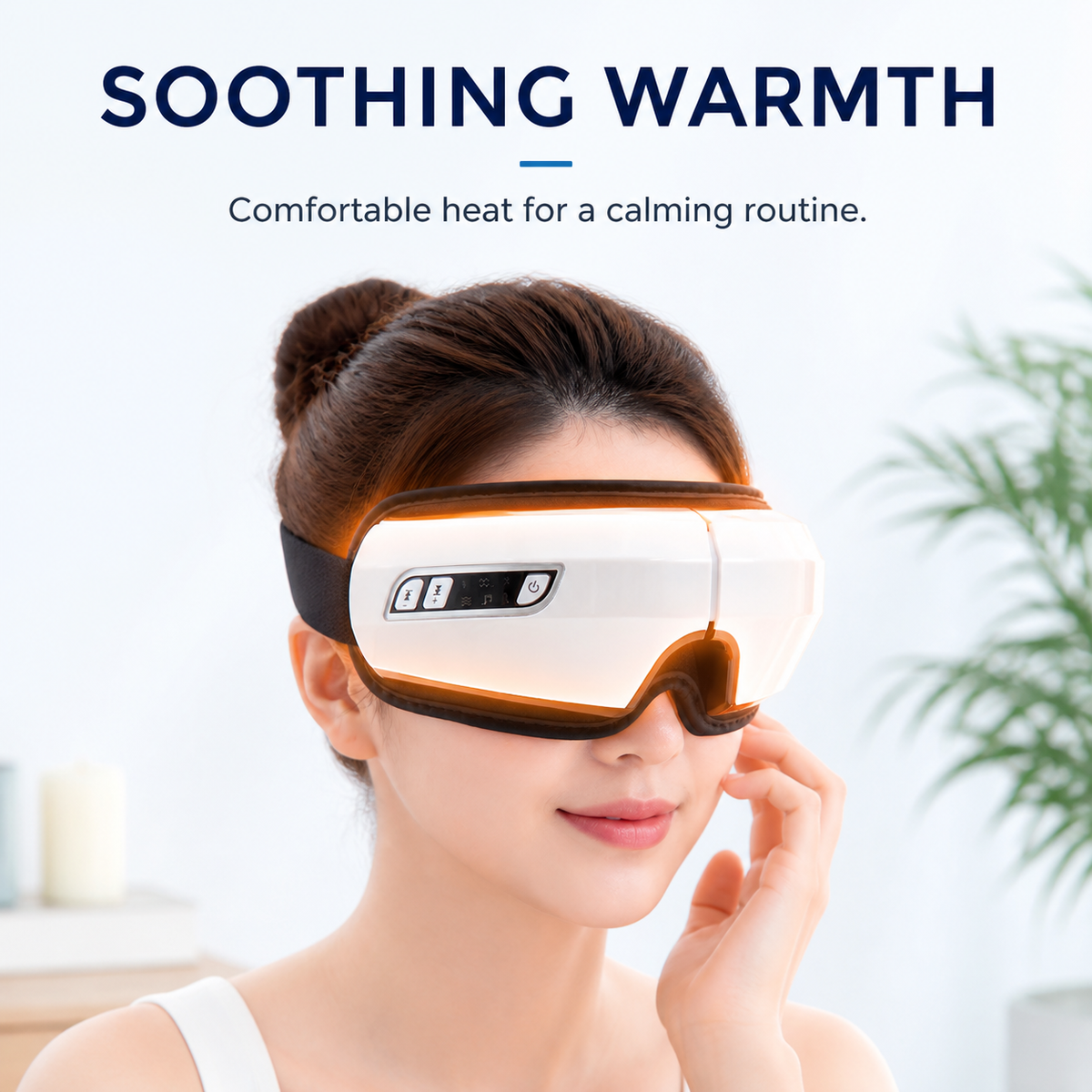 Smart Eye Massager with Heat — Bluetooth Eye Mask with Music, for Tired Eyes After Screen Time