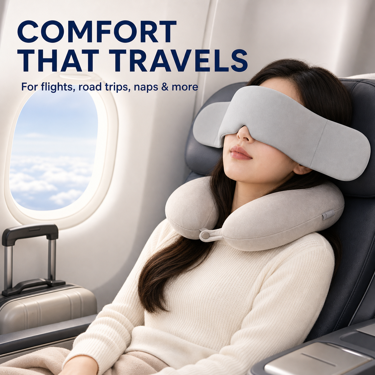 Weighted Sleep Mask – Gentle Pressure & Wraparound Comfort