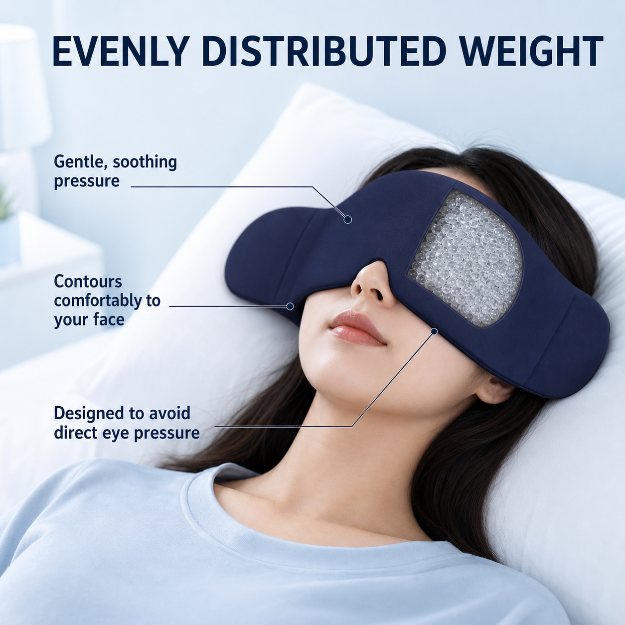 Weighted Sleep Mask – Gentle Pressure & Wraparound Comfort