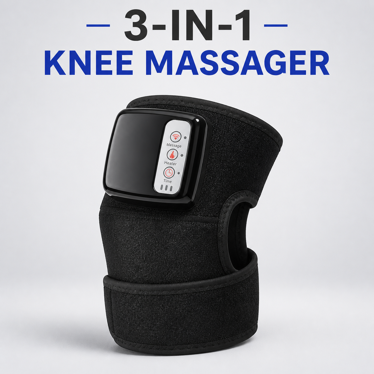 Heated Knee Massager Wrap — 3-in-1 Brace with Vibration for Knee, Elbow and Shoulder