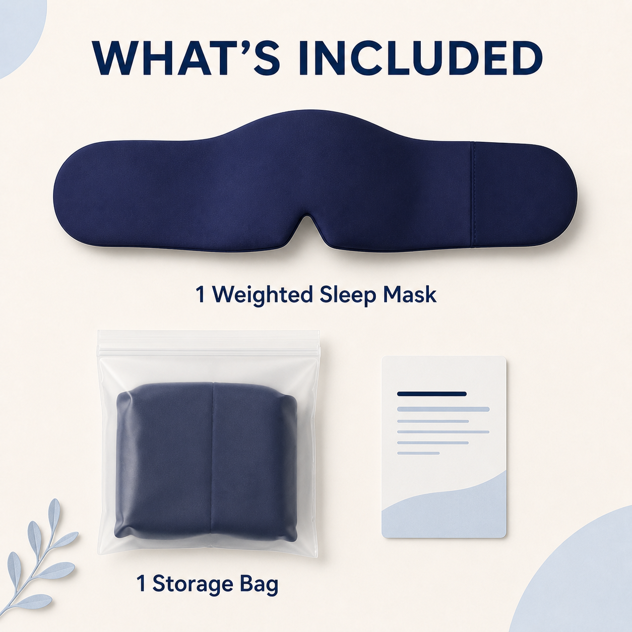 Weighted Sleep Mask – Gentle Pressure & Wraparound Comfort